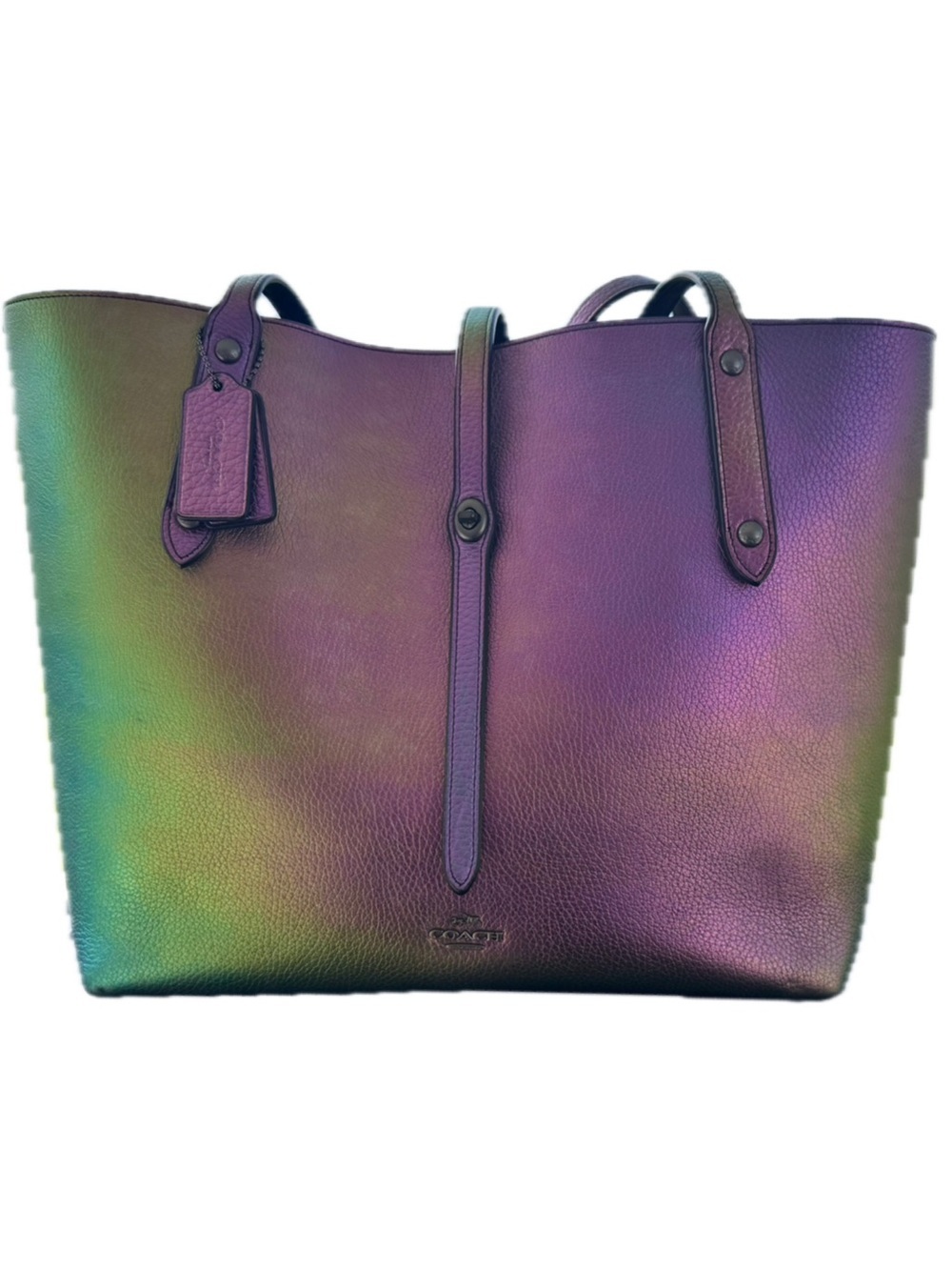 Coach Hologram Oil Slick Mermaid Rare Market Tote Bag GUC